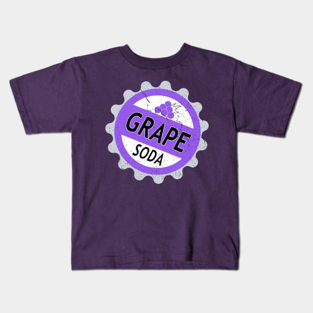 Grape Soda Cap Kids T-Shirt by 80q Dresses You